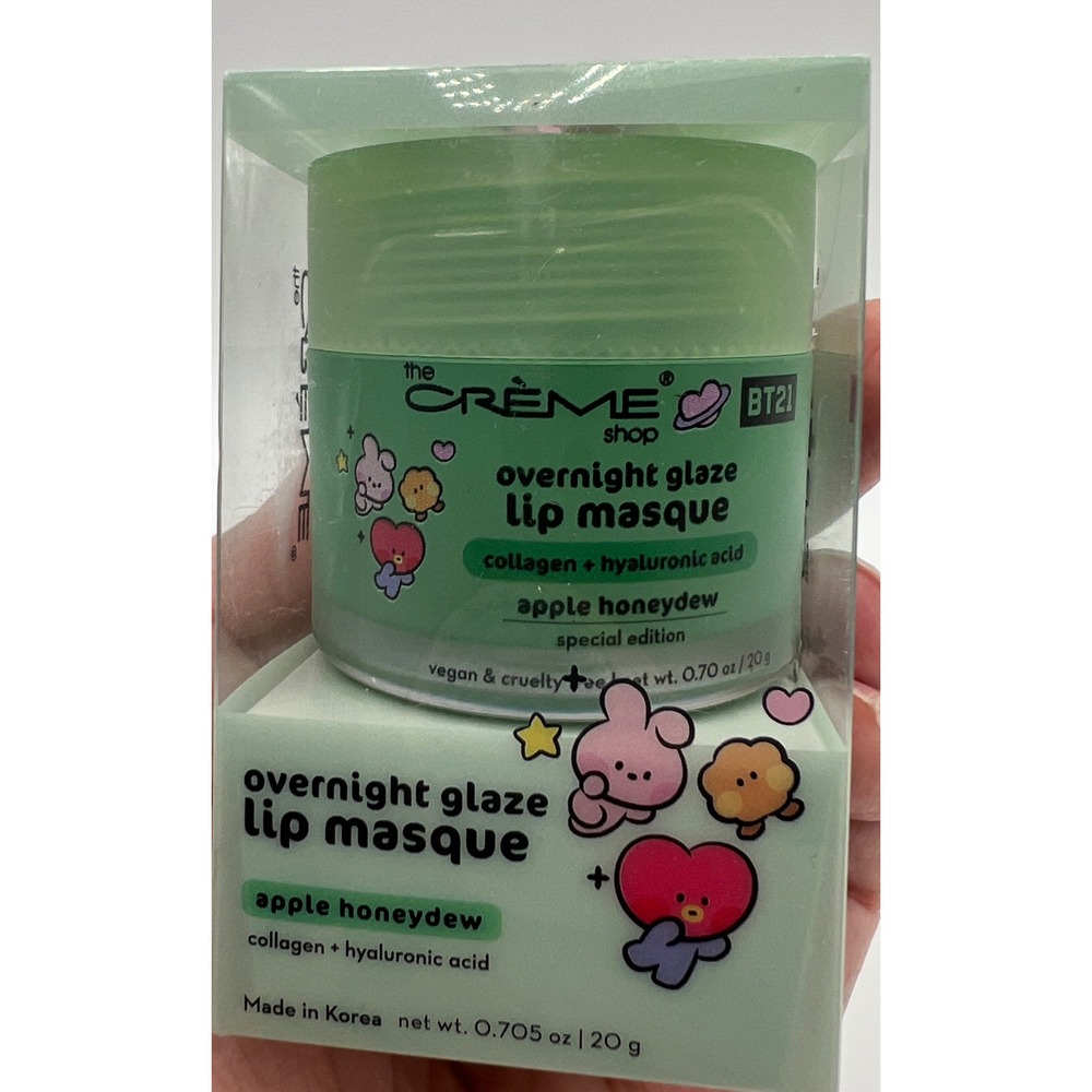The Creme Shop BT21 Apple Honeydew Overnight Glaze Lip Masque Collagen Hydrating
